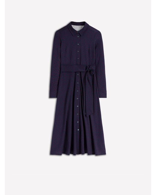 Boden Blue Marcia Jersey Shirt Dress