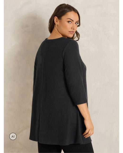 Evans Black Embellished Top