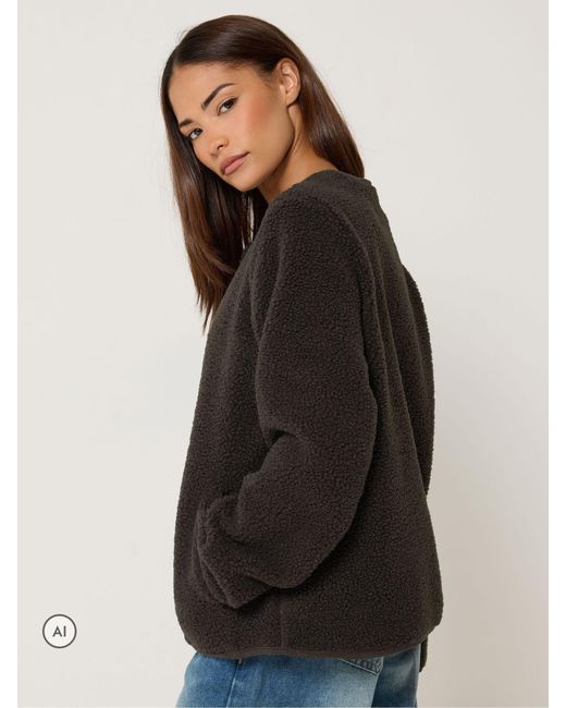 PixieGirl Petite Black Borg Jacket