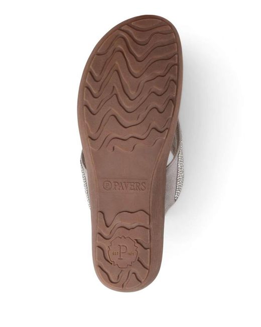 Pavers Metallic Embellished Toe Post Sandals