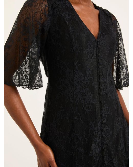 FatFace Black Fatface Alanna Lace Midi Dress