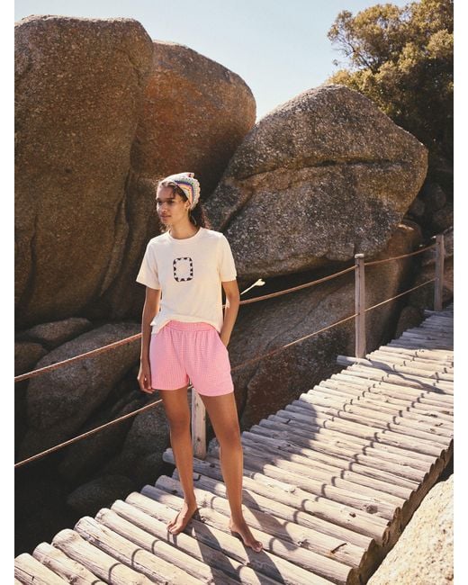 Next Pink Gingham Lightweight Shorts