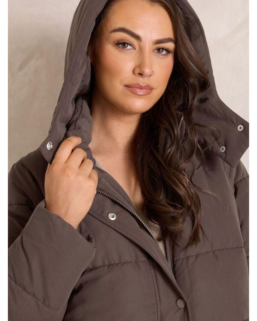 Evans Brown Puffer Coat