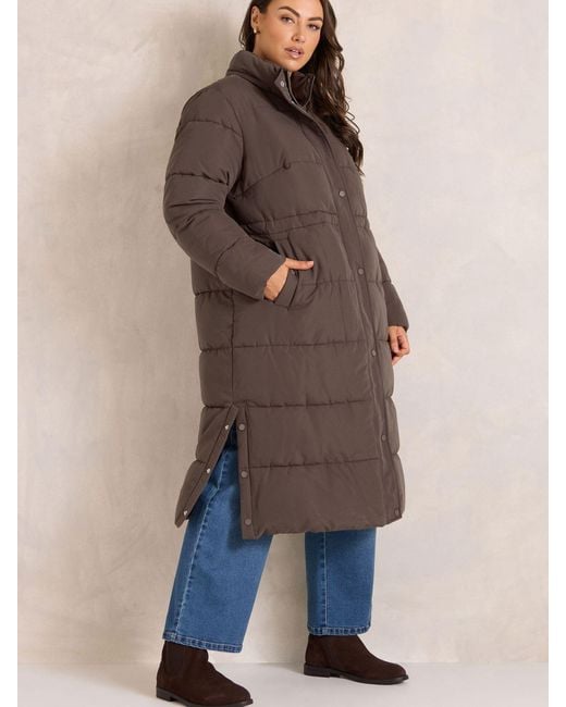 Evans Brown Puffer Coat