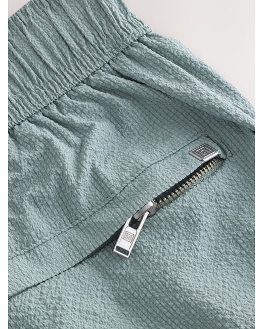 Next Blue Seersucker Swim Shorts for men