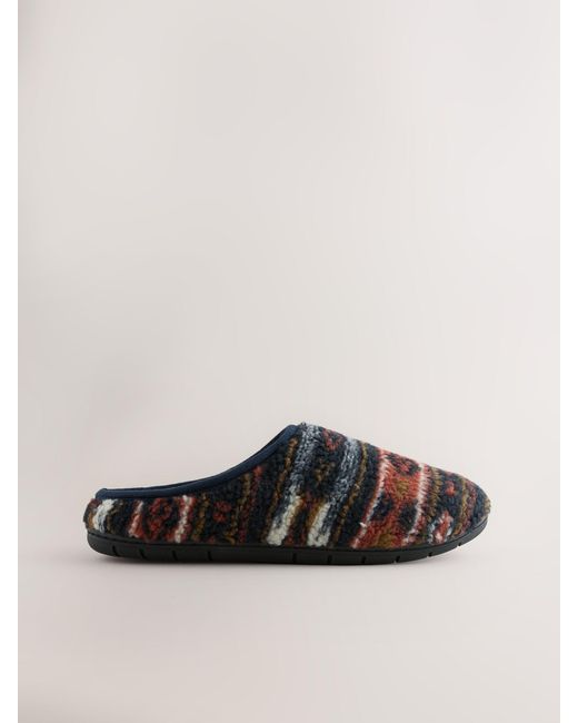 Next Gray Borg Patterned Slippers for men