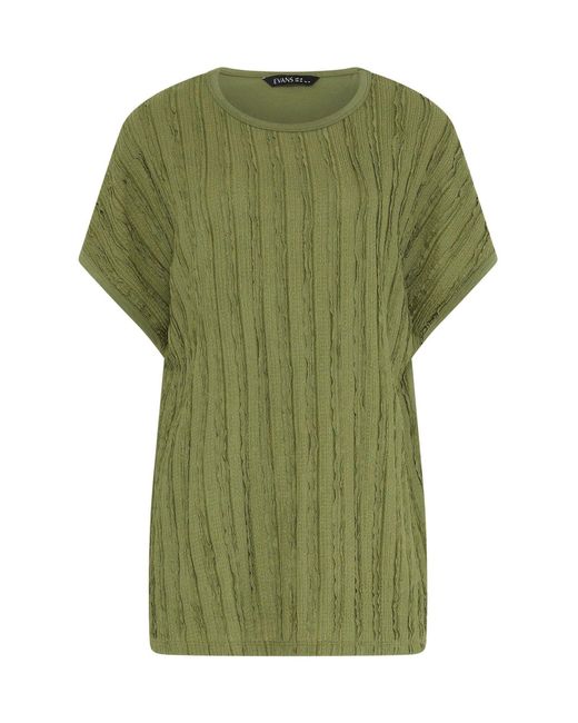 Evans Green Textured Front Top