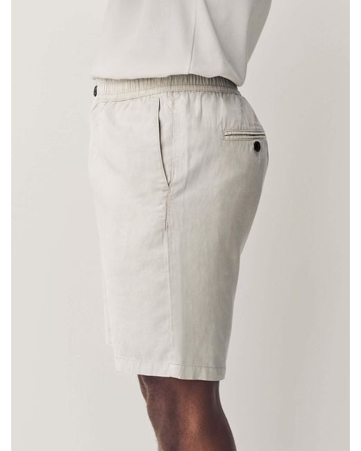 Next Natural Premium Soft Touch Linen Blend Elasticated Waist Shorts for men