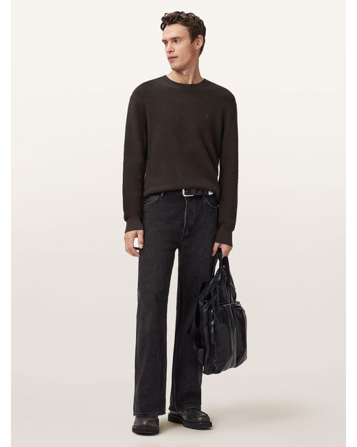 AllSaints Black Allsaints Aspen Crew Jumper for men