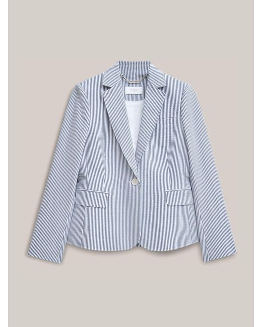 Hobbs Blue Blake Seersucker Jacket