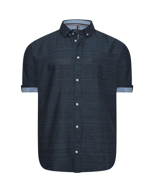 BadRhino Big & Tall Blue 100% Cotton Slub Shirt for men
