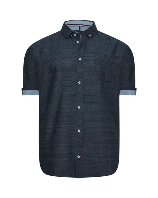 BadRhino Big & Tall Blue 100% Cotton Slub Shirt for men