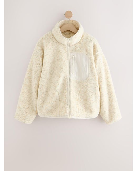 Next Natural Teddy Borg Zip Through Fleece Jacket