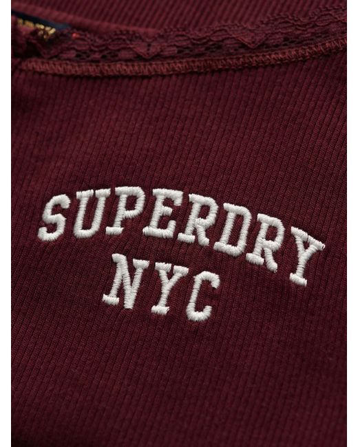 Superdry Purple Athletic Essential Button Cami