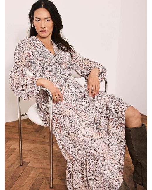Mint Velvet Boho Maxi Dress in Gray