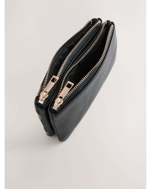 Next Gray Zip Close Purse