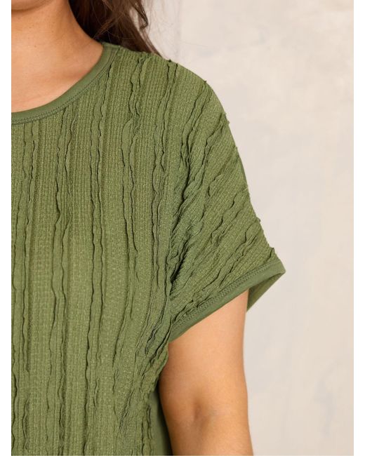 Evans Green Textured Front Top