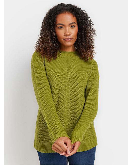 M Com Green Trichterhals-Pullover Mit Naht46-48