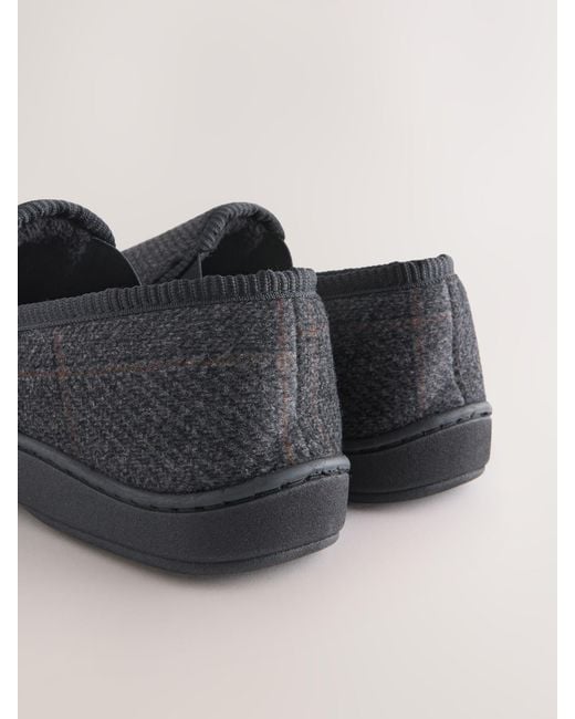 Next Black Closed Back Slippers for men