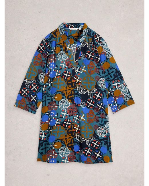 White Stuff Blue Blake Tunic