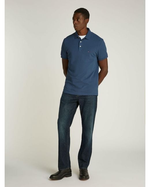Tommy Hilfiger Blue 1985 Slim Stretch Cotton Polo Shirt for men