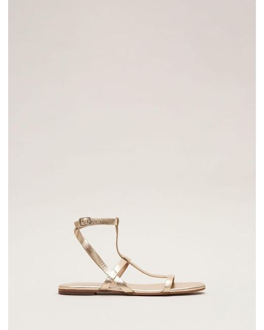 Phase Eight Natural Phase Eight Strappy Flat Sandals
