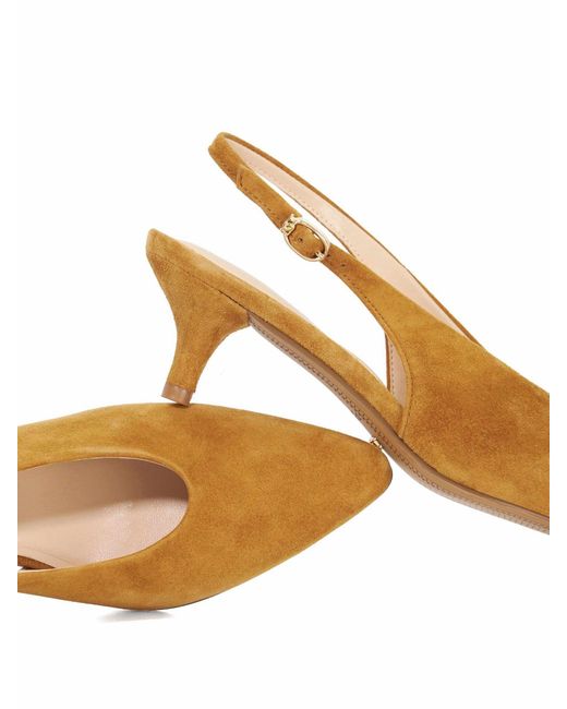 Dune Natural Leather Crediblity Suede Slingbacks