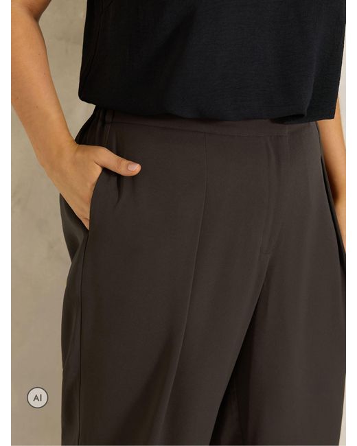 Evans Brown Pleated Front Trousers
