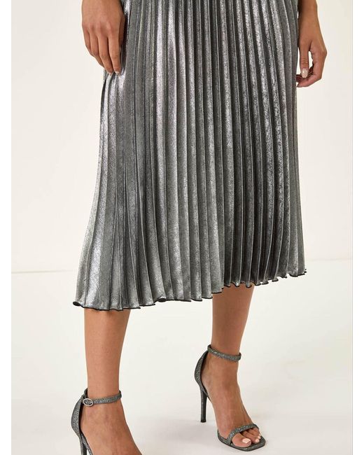 Roman Green Petite Pleated Skirt