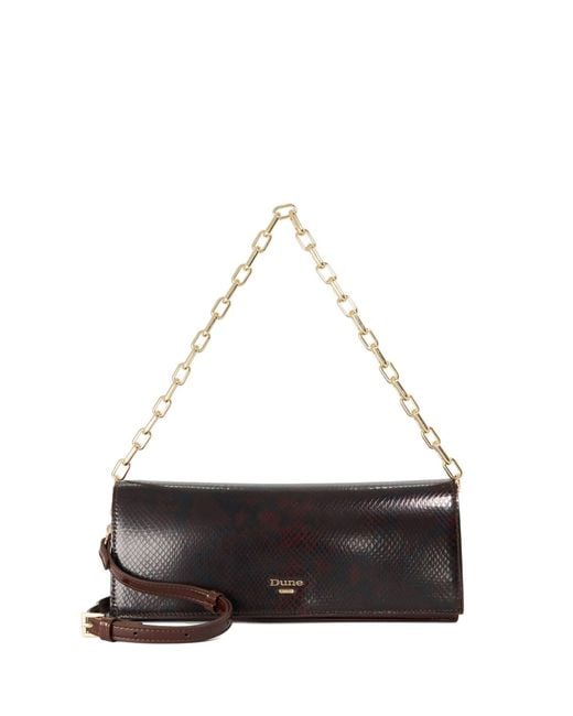 Dune White Bemuse Clutch Bag