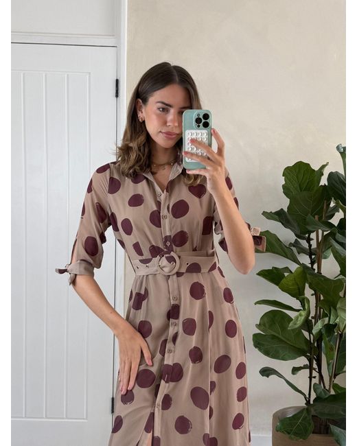 Style Cheat Green Daphne Belted Shirt Dress