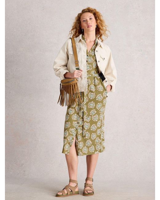 White Stuff Metallic Annie Jersey Shirt Dress