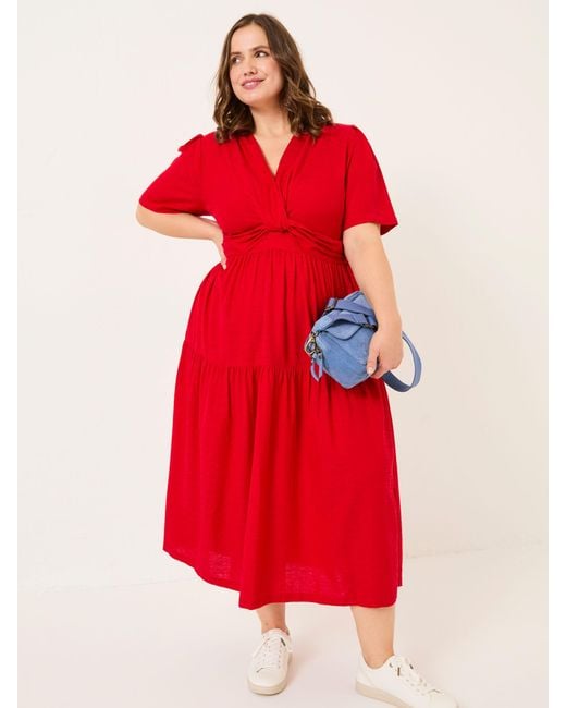 FatFace Red Fatface Gigi Midi Dress