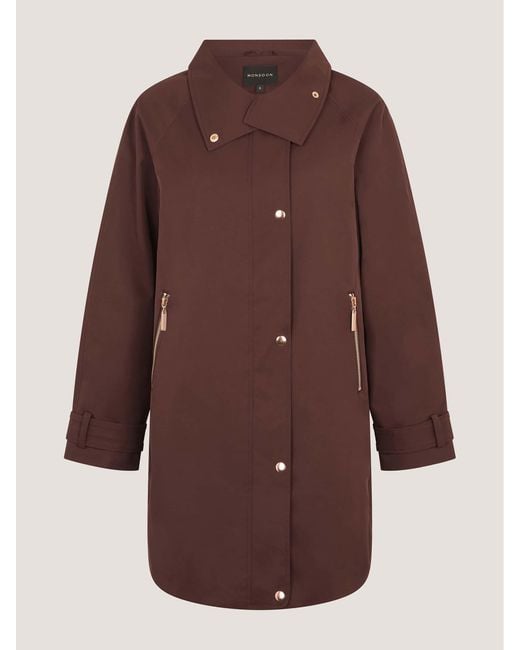 Monsoon Brown Simone Waterproof Rain Jacket