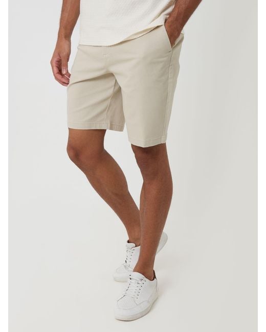 Threadbare Stretch-Chinoshorts in Natural für Herren