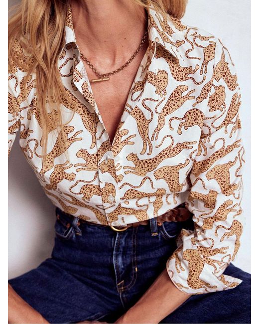 Boden White Sienna Cotton Shirt