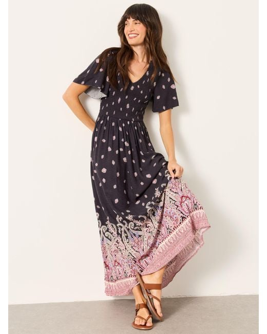 FatFace Green Fatface Regular Alma Midi Dress