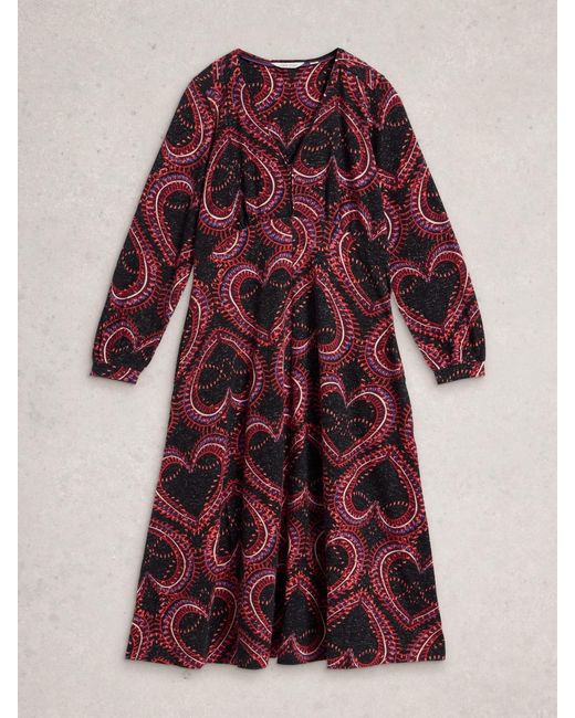 White Stuff Women's Red Megan Jersey Dress - www.rajagirimanappuram.com