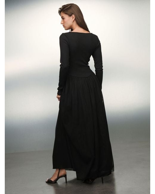 Next Women's Blue Tulle Jersey Mix Midi Dress - www.rajagirimanappuram.com