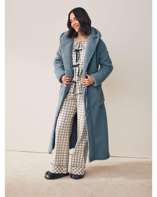 Next Blue Teddy Robe