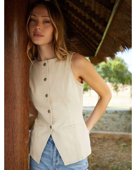 Threadbare Multicolor Denim Waistcoat