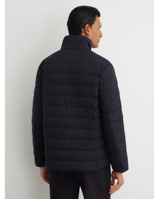 Reiss Blue R-Flex Quilted Jacket for men