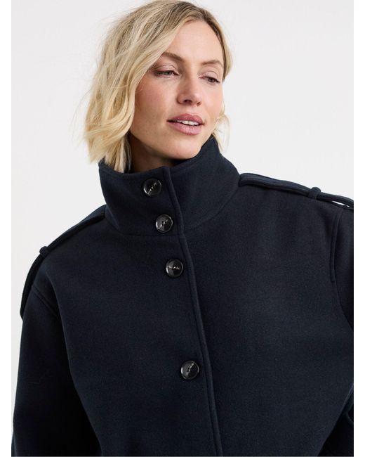 JD Williams Blue Funnel Neck Short Jacket