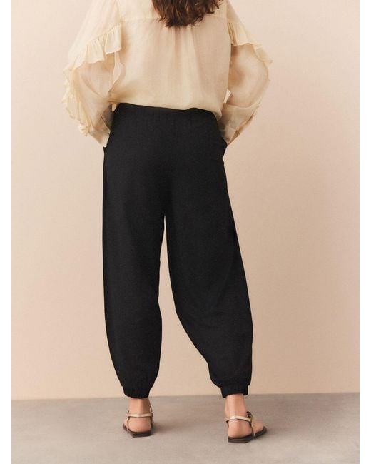 Next Black Jersey Harem Joggers