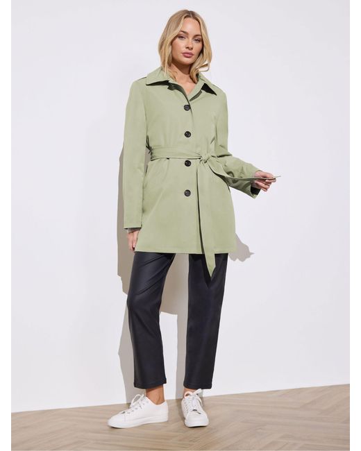 M Com Green Short Belted Jacket