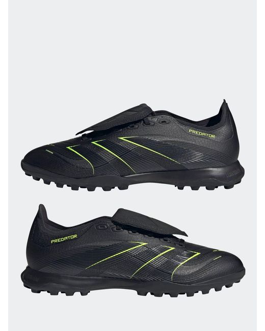 Adidas Black Adult Predator League Fold-Over Tongue Turf Boots for men