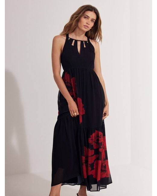 Mint Velvet Red Floral Print Maxi Dress