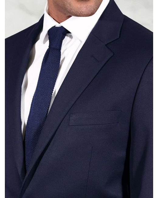 Brook Taverner Blue Plain Suit Jacket for men