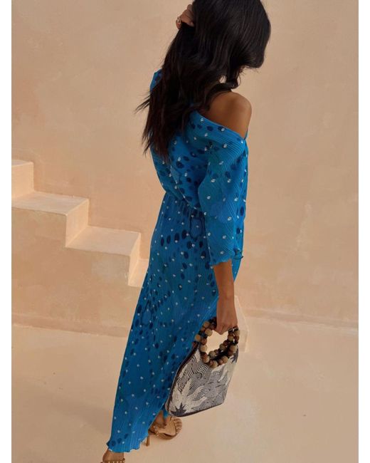 Never Fully Dressed Blue Printed Tilly