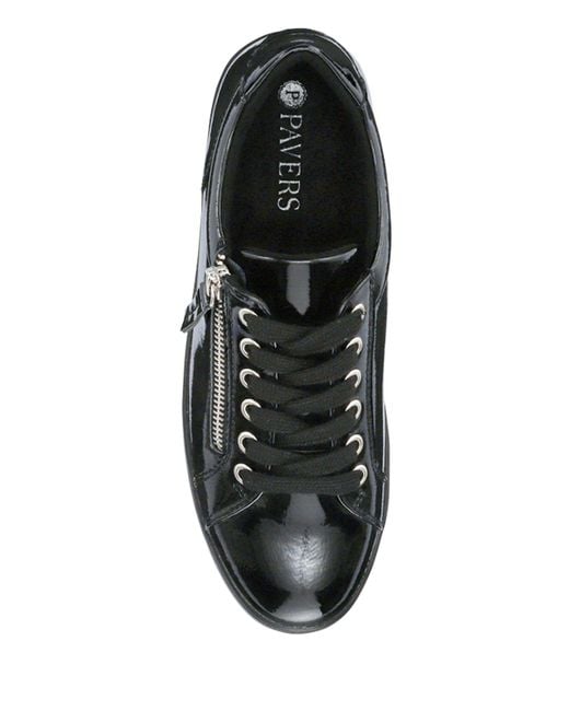 Pavers Black Chunky Platform Trainers